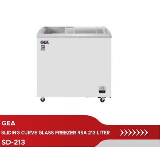 GEA CHEST FREEZER SLIDING FLAT 213L (SD-213)