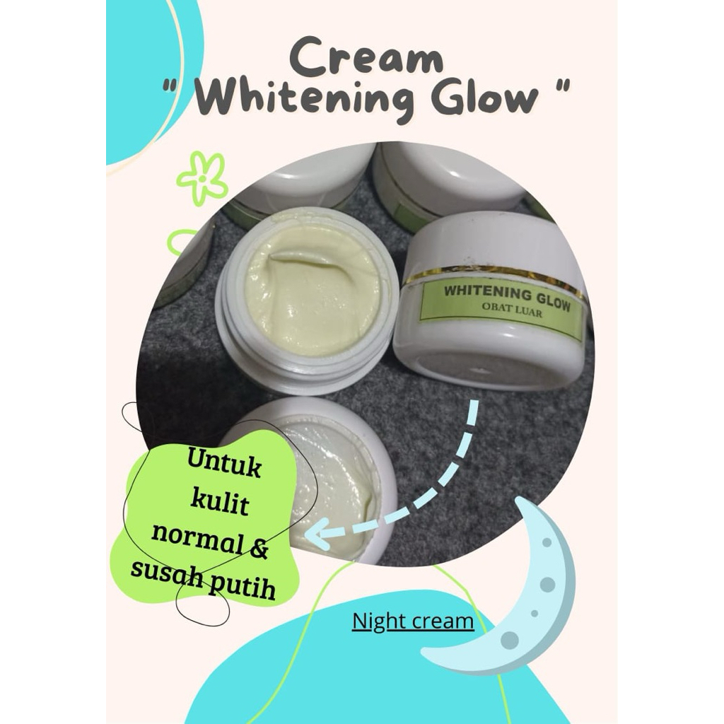 Ready  Night Cream whitening Glow Label hijau
