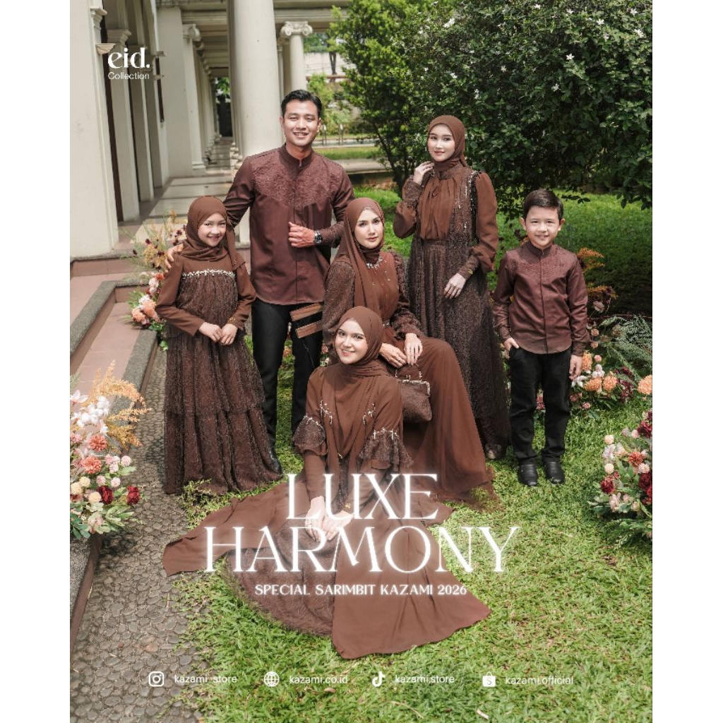 [PRE ORDER][HARGA DP] Sarimbit Luxe Harmony by Kazami | Family Set Kazami | Baju Lebaran Keluarga | 