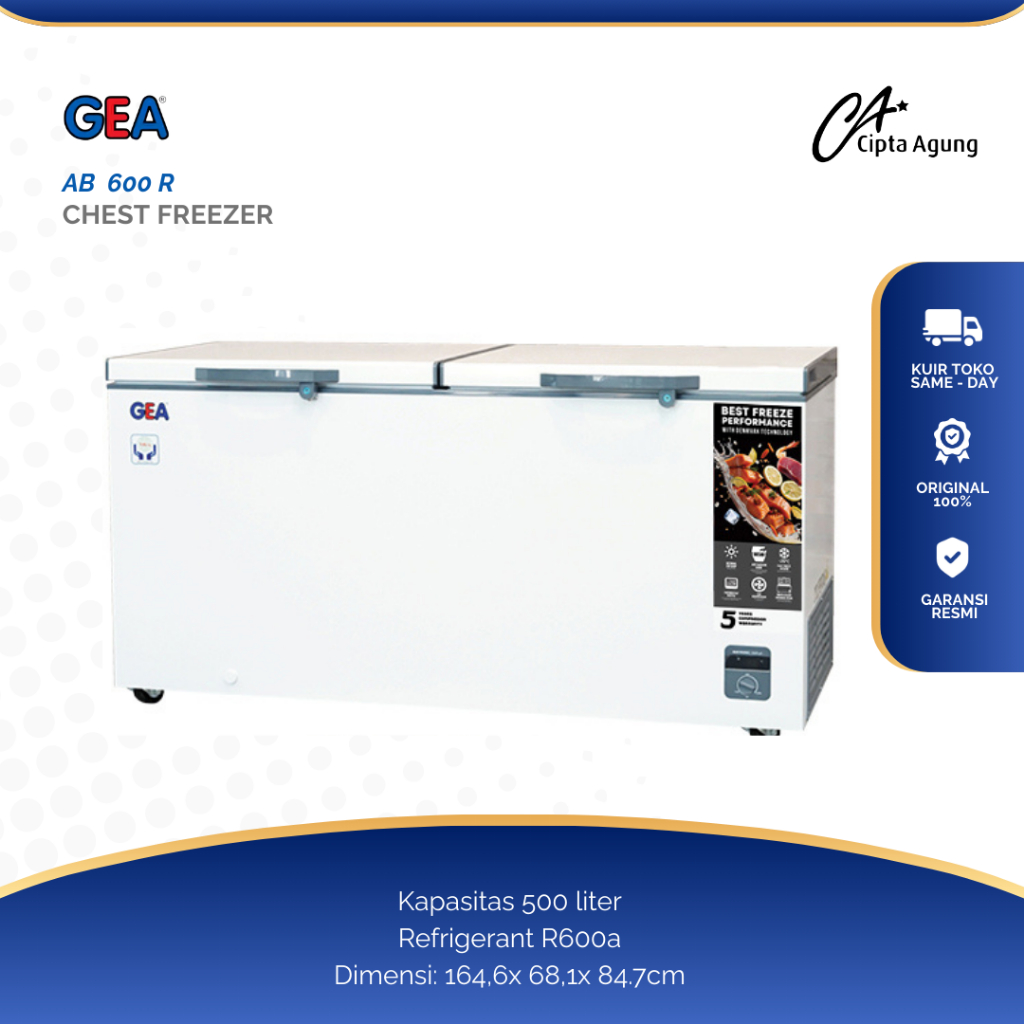 GEA CHEST FREEZER 600 L GEA AB-600-T-X FREEZER BOX AB 600 TX AB600TX AB 600 R [BDG] FREEZER BOX