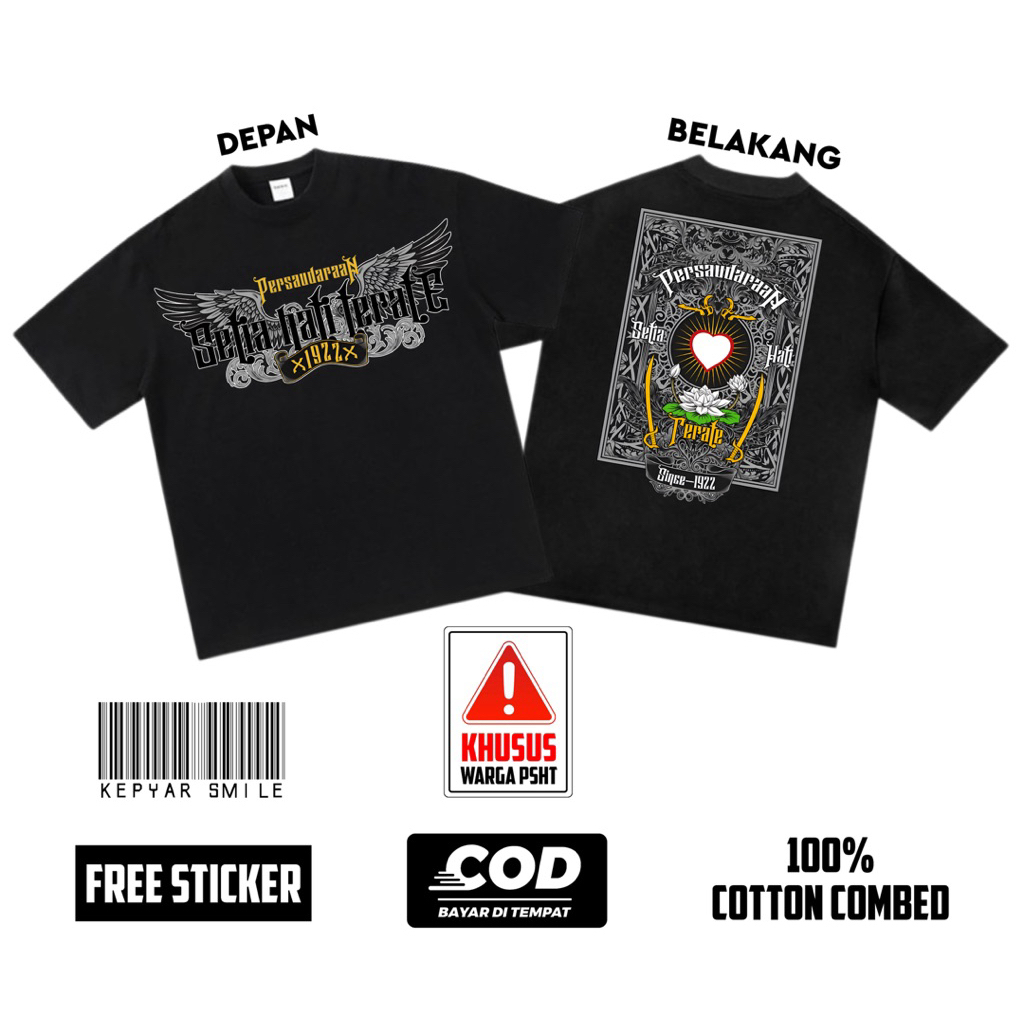 Tshirt Kaos PSHT Klasik’ant LAMBANG Free Stiker