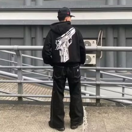 Satisfaction Hoodie boxy SNIPER BLACK