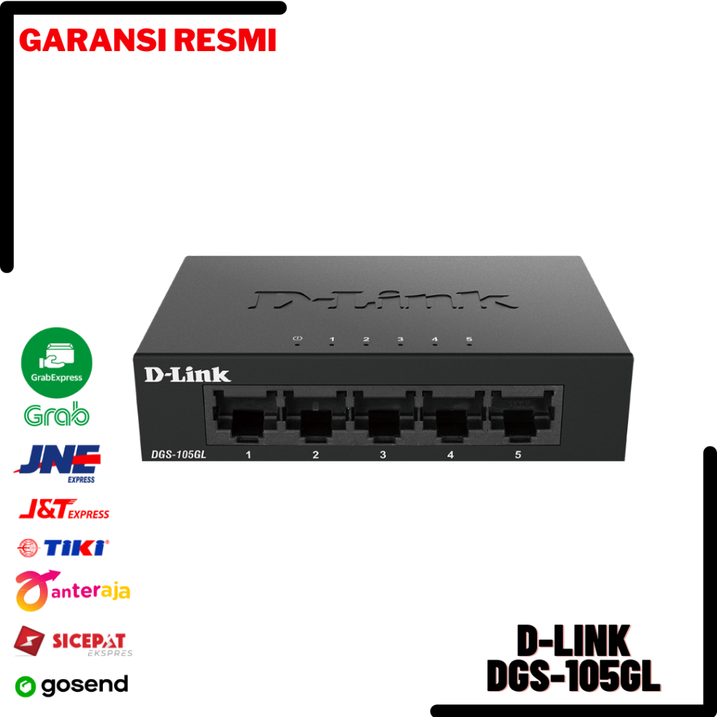 D-LINK DGS-105 5-Port Gigabit Desktop Switch In Metal Casing - DGS-105GL