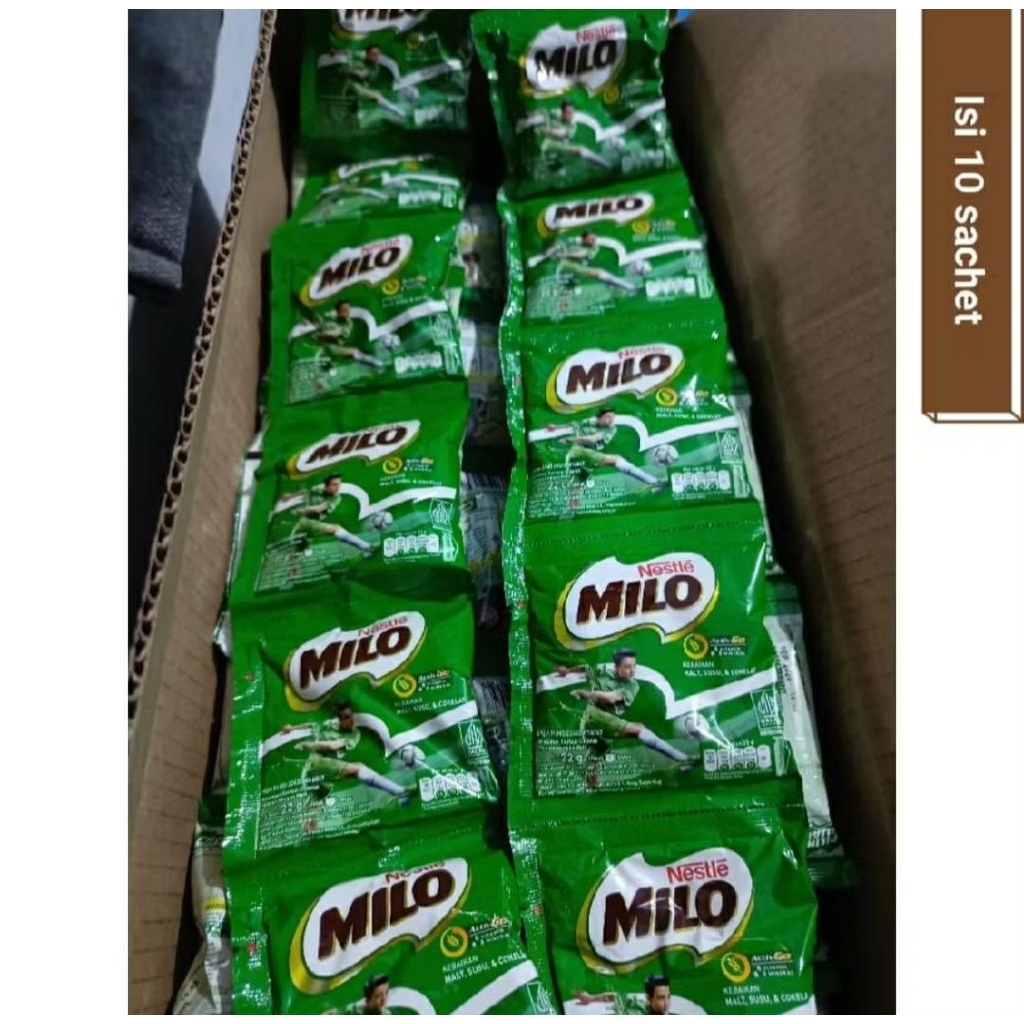 Nestle Milo Sachet 1 Renceng Isi 10 Sachet x 22 Gram | Susu Milo