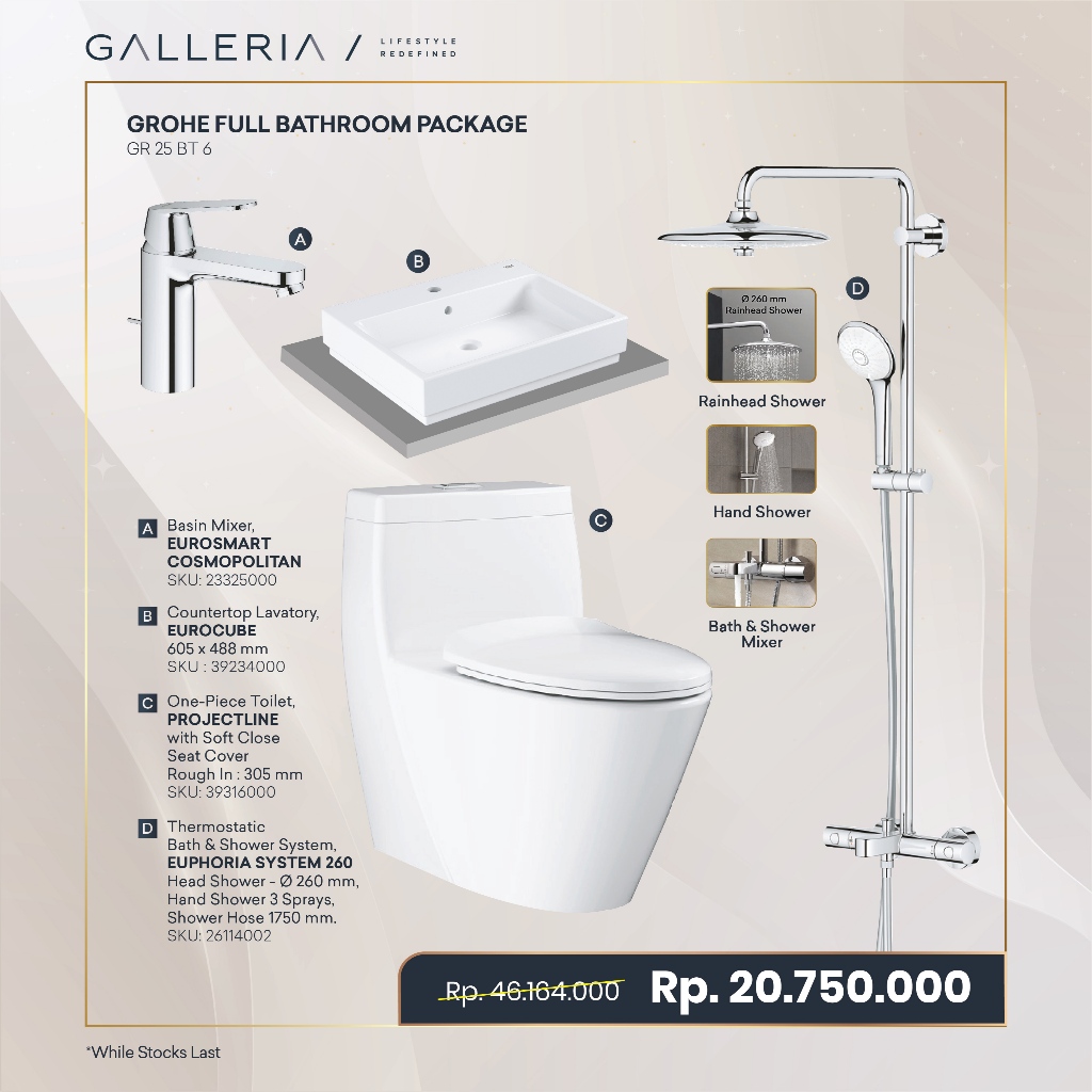 Grohe Full Bathroom Package 2 / Grohe Paket Kamar Mandi