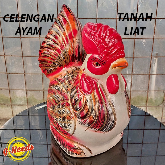 Celengan Ayam JUMBO / Celengan Tanah Liat Ayam Bintik JUMBO