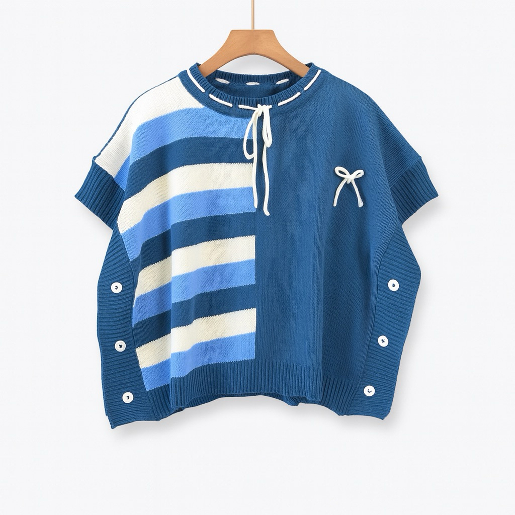 Virny Vest Rajut Wanita Korean Style | Outer Rompi Rajut Kekinian LD 115-120 | Atasan Knit Cewek Cas