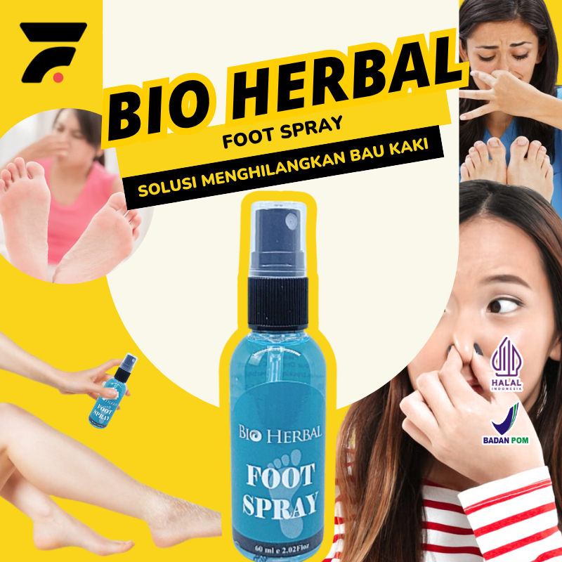 OBAT BAU KAKI AMPUH SEMPROT BIO HERBAL FOOT SPRAY ORIGINAL BPOM PENGHILANG BAU KAKI