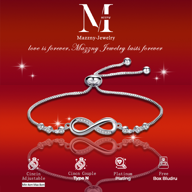 Mazzny Gelang Wanita Korea serut titanium keren perak wanita cewek aksesoris Jewelry Gelang Perhiasa