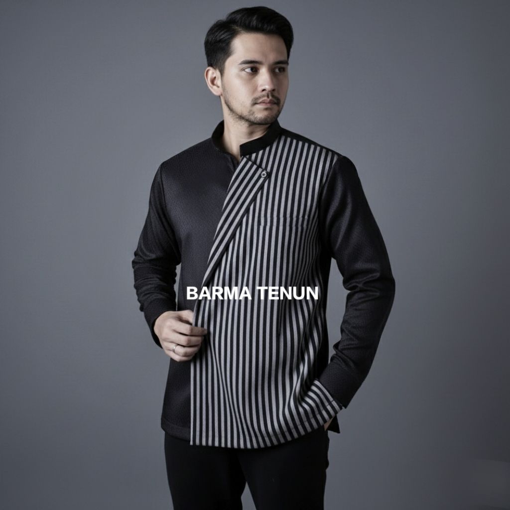 KEMEJA KOKO TENUN SONGKET MIX LURIK PREMIUM || KEMEJA COUPLE ENGAGEMENT KONDANGAN WISUDA MODERN ETNI