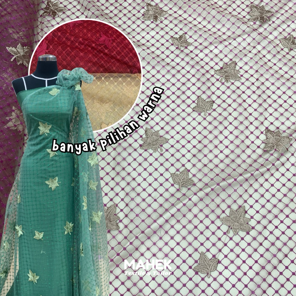 Sugar Candy Kupu Kupu / Tille Sugar Candy / Kain Tile sugar candy Motif bunga / Untuk Dress, Atasan,