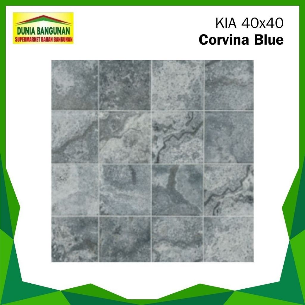 Keramik Lantai Kasar KIA Corvina Blue Keramik Lantai Kamar Mandi / Teras