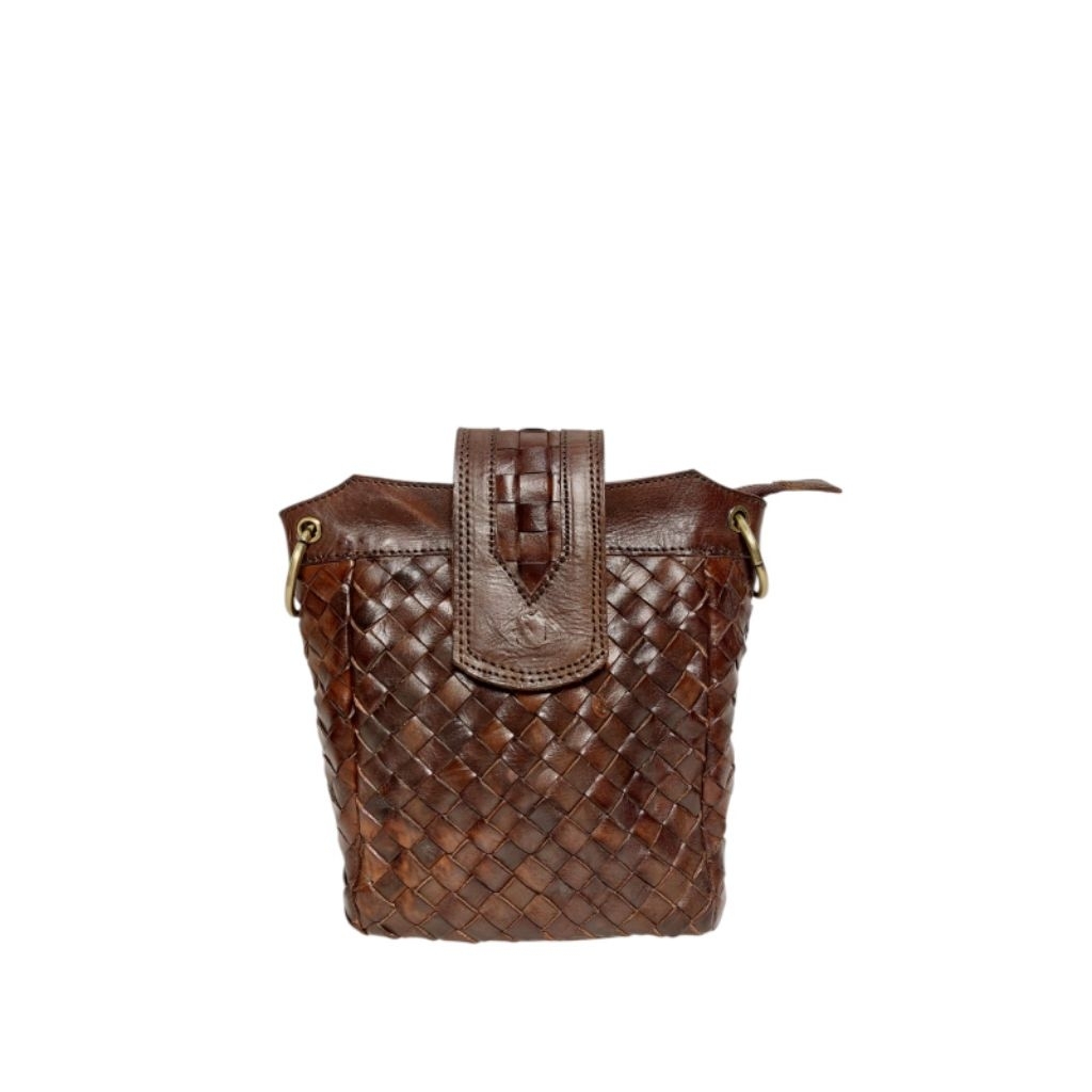 Tas Kulit Sapi WB Kotak Anyam