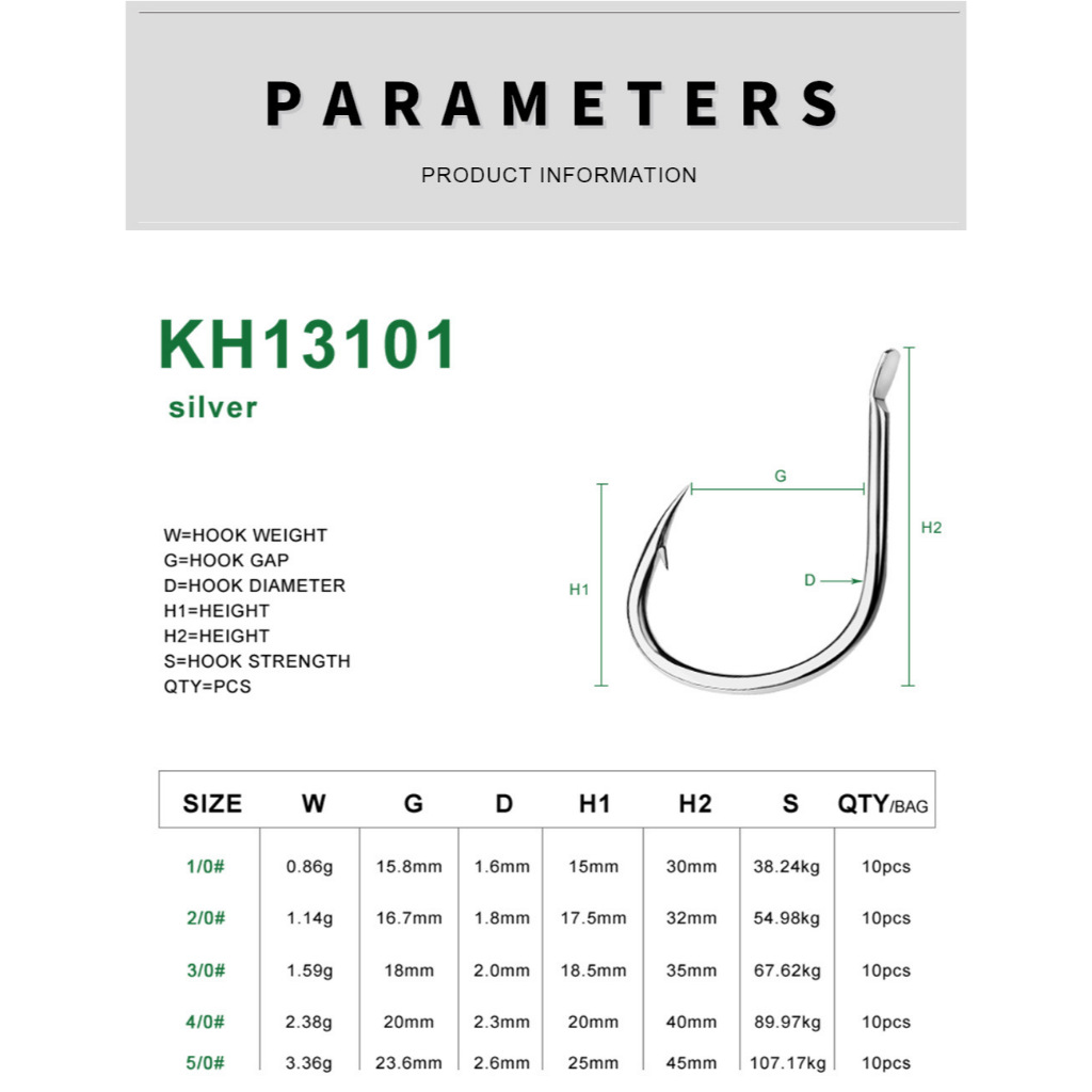 KATYUSHA Jigging Hook FL / FLAT isi 10pcs