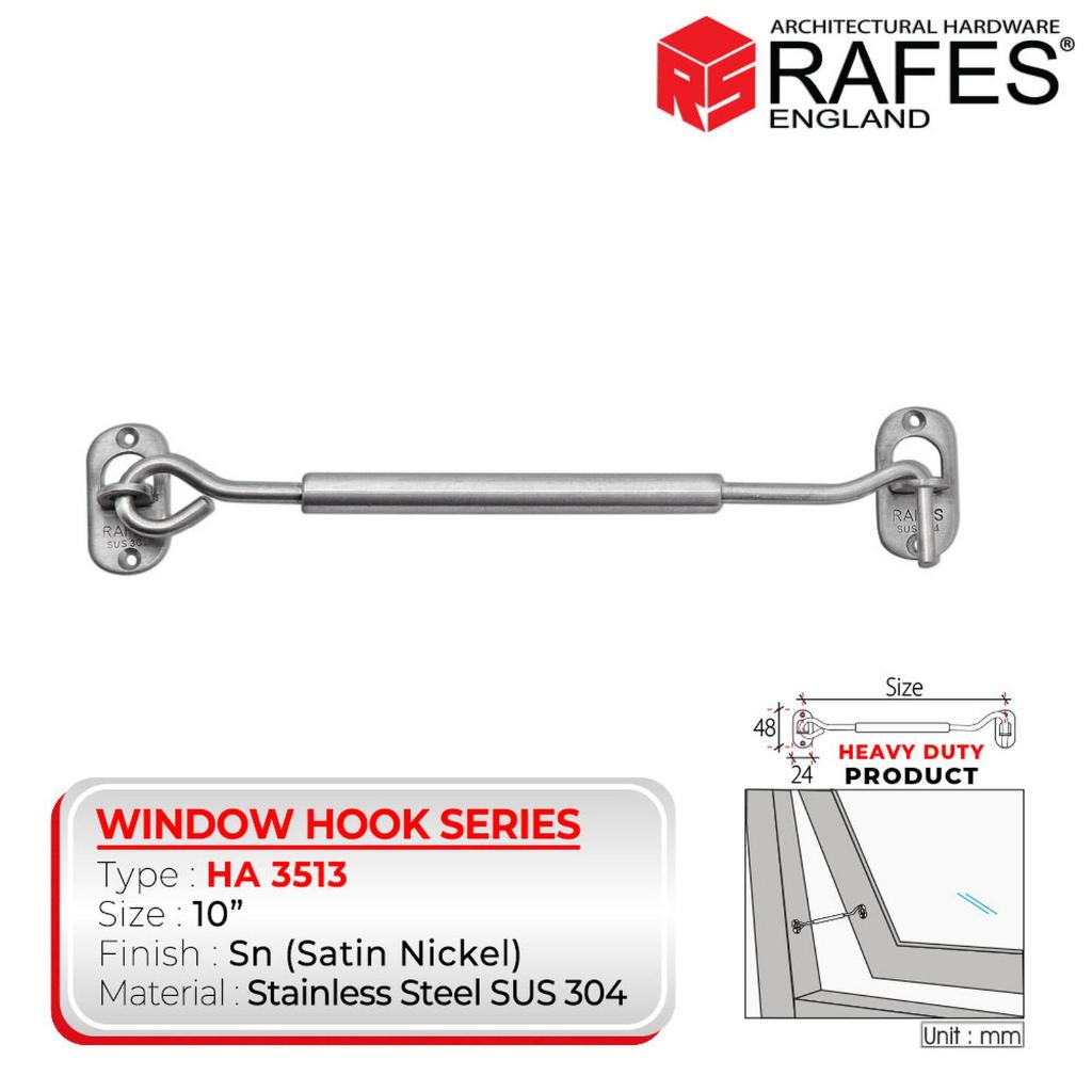 HAK ANGIN JENDELA RAFES HEAVY DUTY STAINLESS STEEL SUS 304 - HA 3513