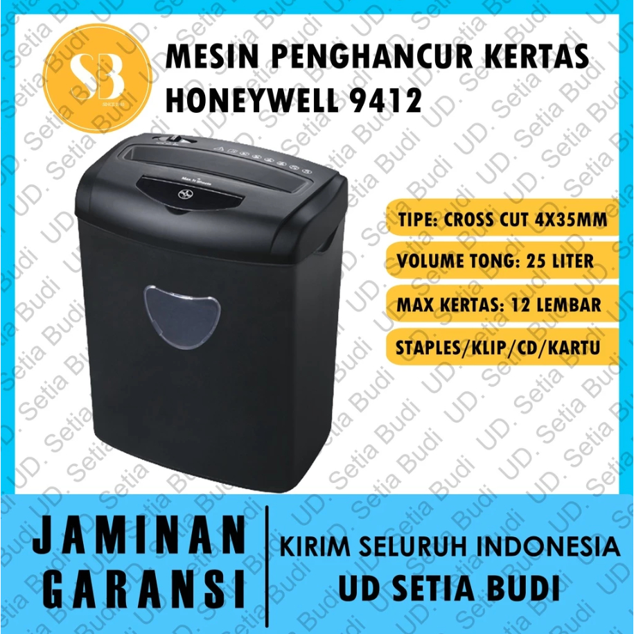 Mesin Penghancur Kertas Honeywell 9412 Paper Shredder Honeywell 9412 Asli dan Bergaransi