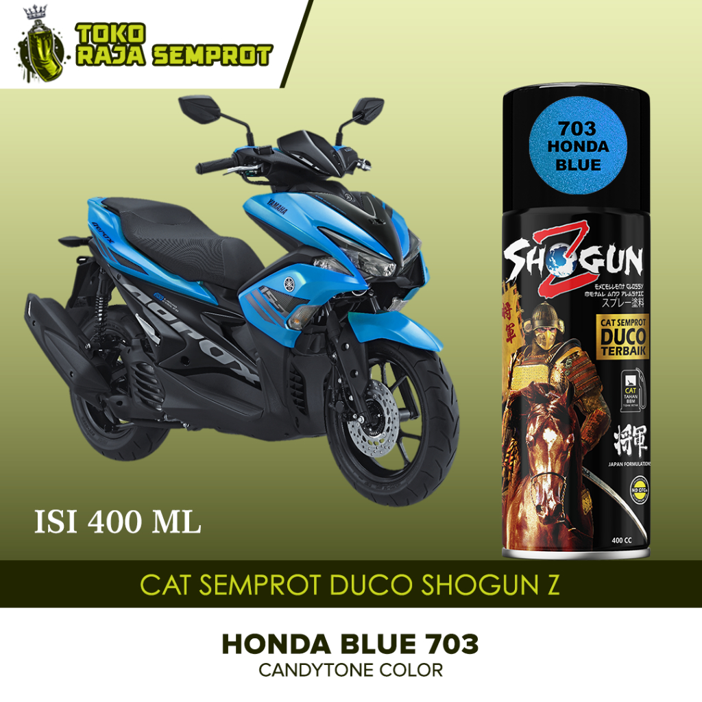 Cat Semprot Pilok Motor Pilox Shogun Z Pylox Paint Duco Honda Blue 703