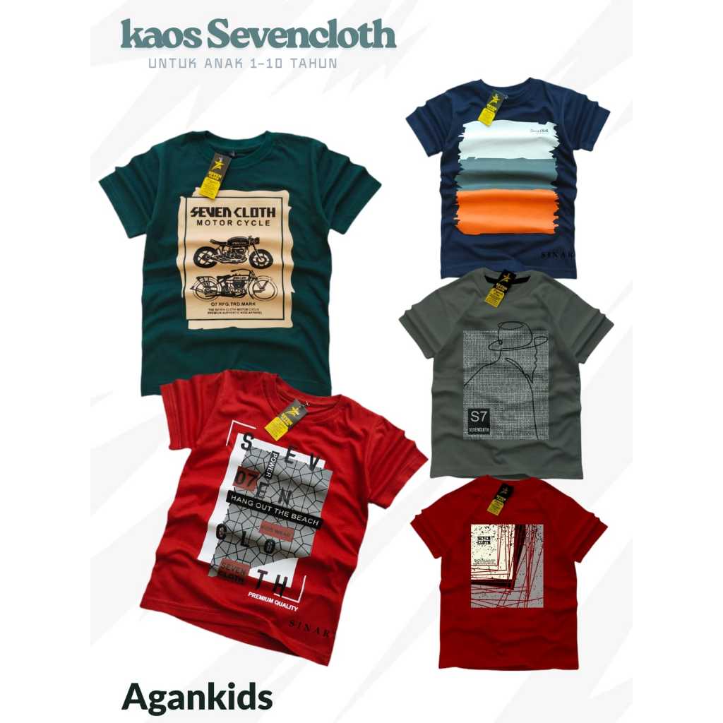 Kaos Distro Anak Sevencloth Motif terbaru
