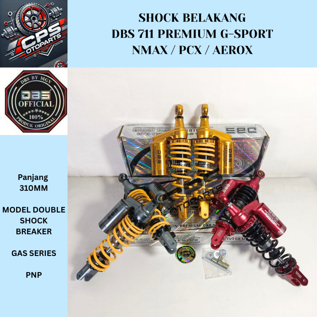 Shock DBS 310mm & 345mm 711 G-Sport Aerox / Nmax / PCX Shockbreaker Double Shock Original DBS BY MGV