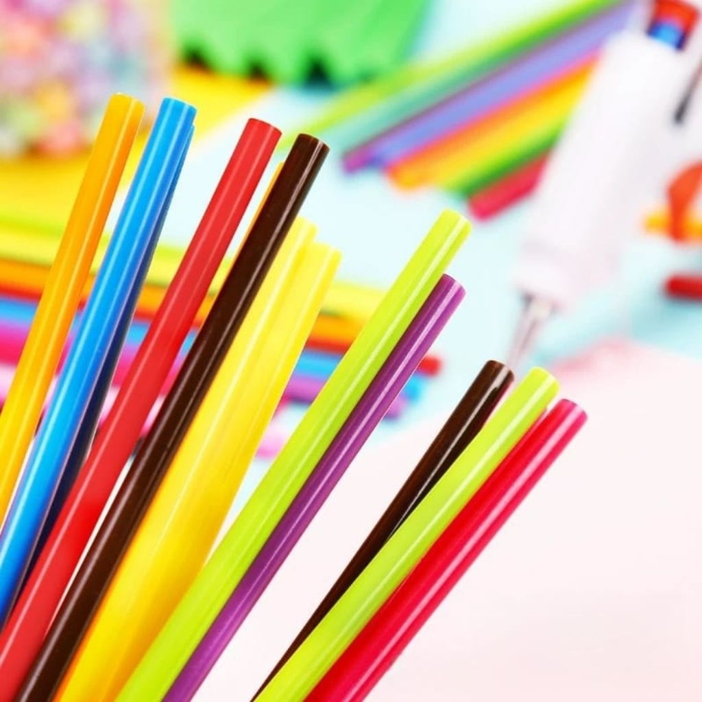 Lem Tembak Warna 7 x 200 mm Isi Lem Lilin Warna Warni Lem Bakar Glue Gun Stick Refill