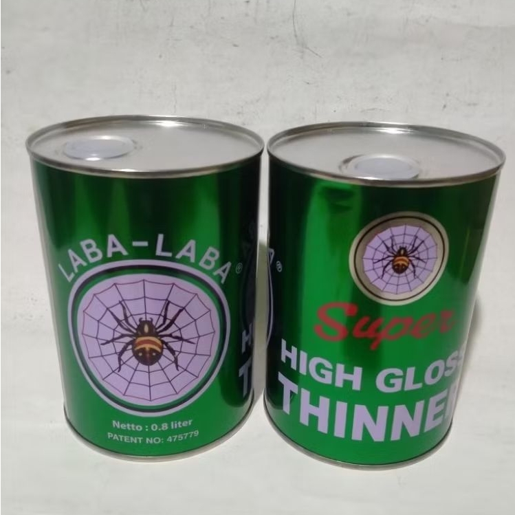 Thiner Laba laba super high gloss isi 0.8 liter campuran cat kayu besi mobil Tiner