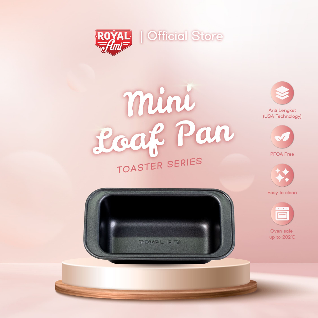 Royal Ami Loyang Kue Roti Tawar Mini Loaf Pan Anti Lengket Non Stick