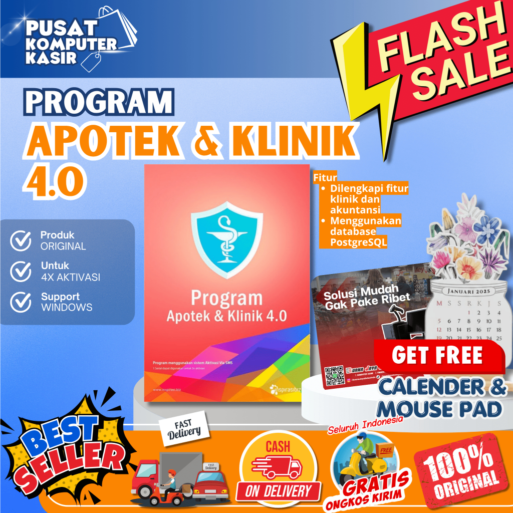 Program Apotek | Program Apotek dan Klinik | Program Apotek dan Klinik 4.0 | Program Kasir Apotek | 
