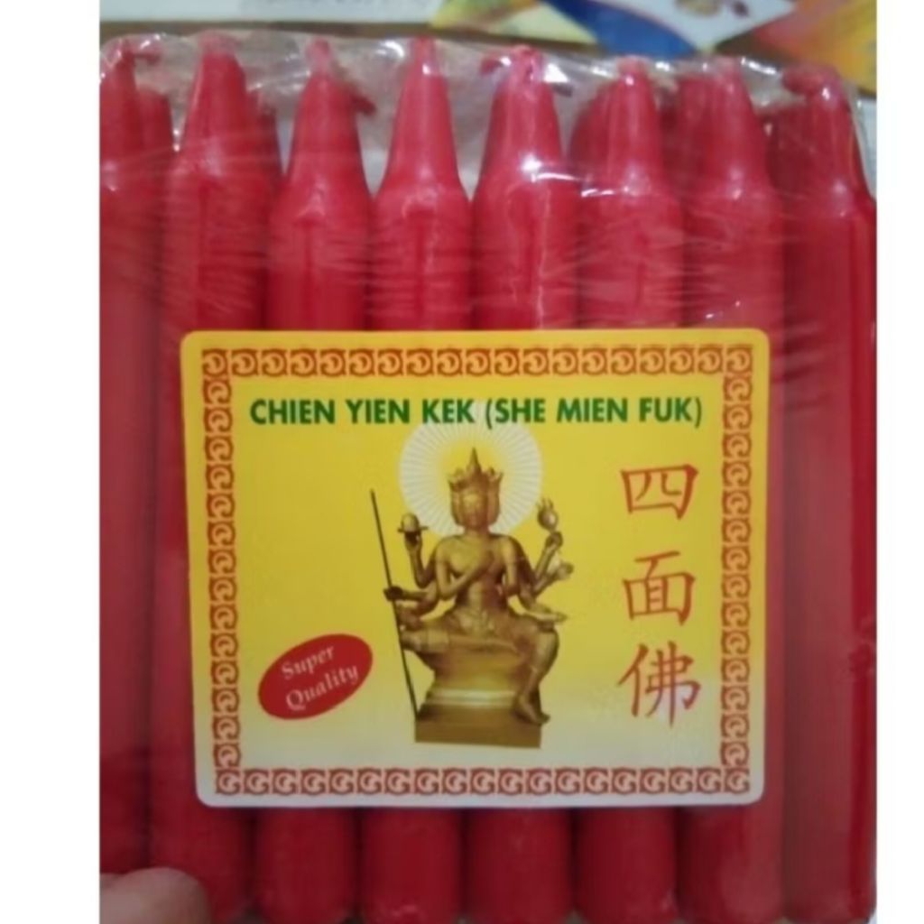Lilin Merah Kecil Ukuran 10 cm .isi 24 pcs