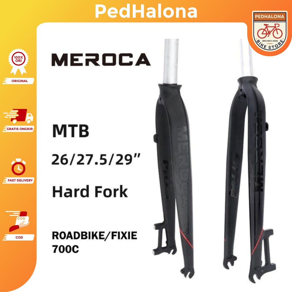 Meroca M05 Fork Rigid Disc Brake Sepeda MTB 26 27.5 29 inch Roadbike 700c Alloy