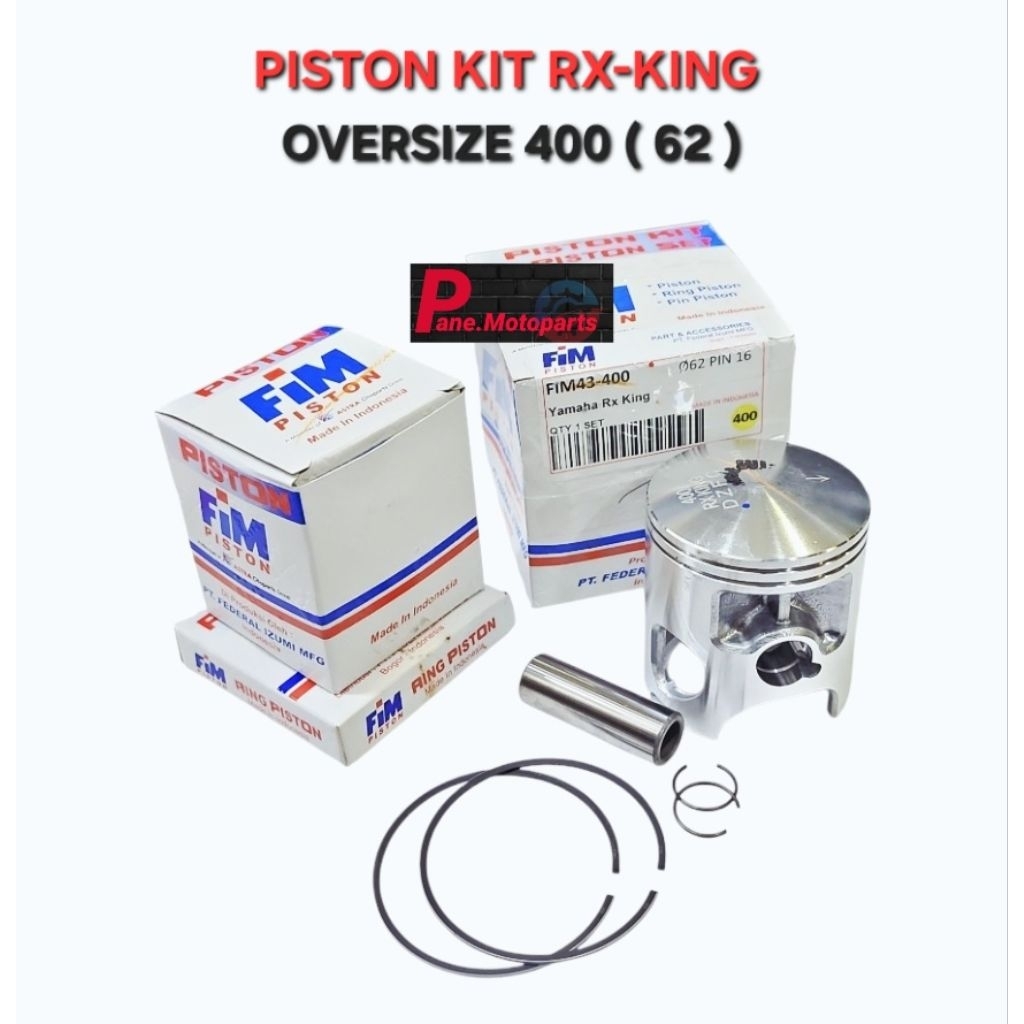 PISTON KIT SEHER SET FIM OVERSIZE STANDAR-400 RX-KING COBRA RX-KING LAMA RX KING NEW BEST QUALITY