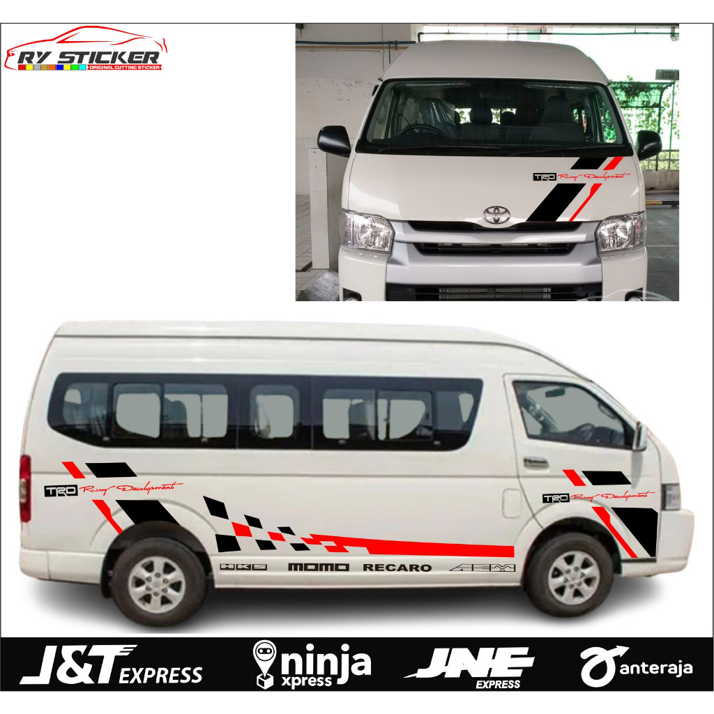 STICKER STIKER MOBIL HIACE CUTTING STICKER LIST BODY SAMPING MOBIL TOYOTA HIACE