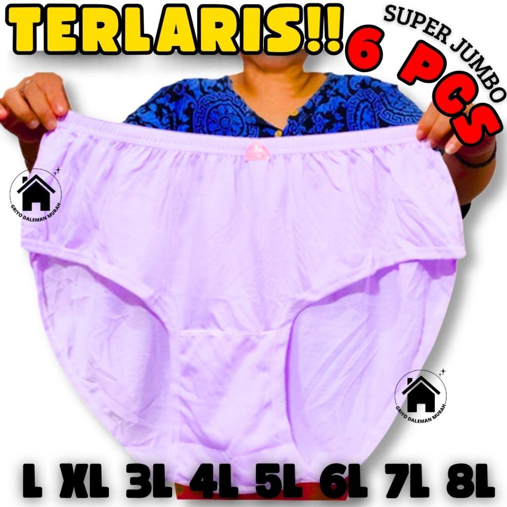 6 PCS CELANA DALAM WANITA LUSINAN / CD WANITA LUSINAN MURAH / CD DEWASA JUMBO KATUN