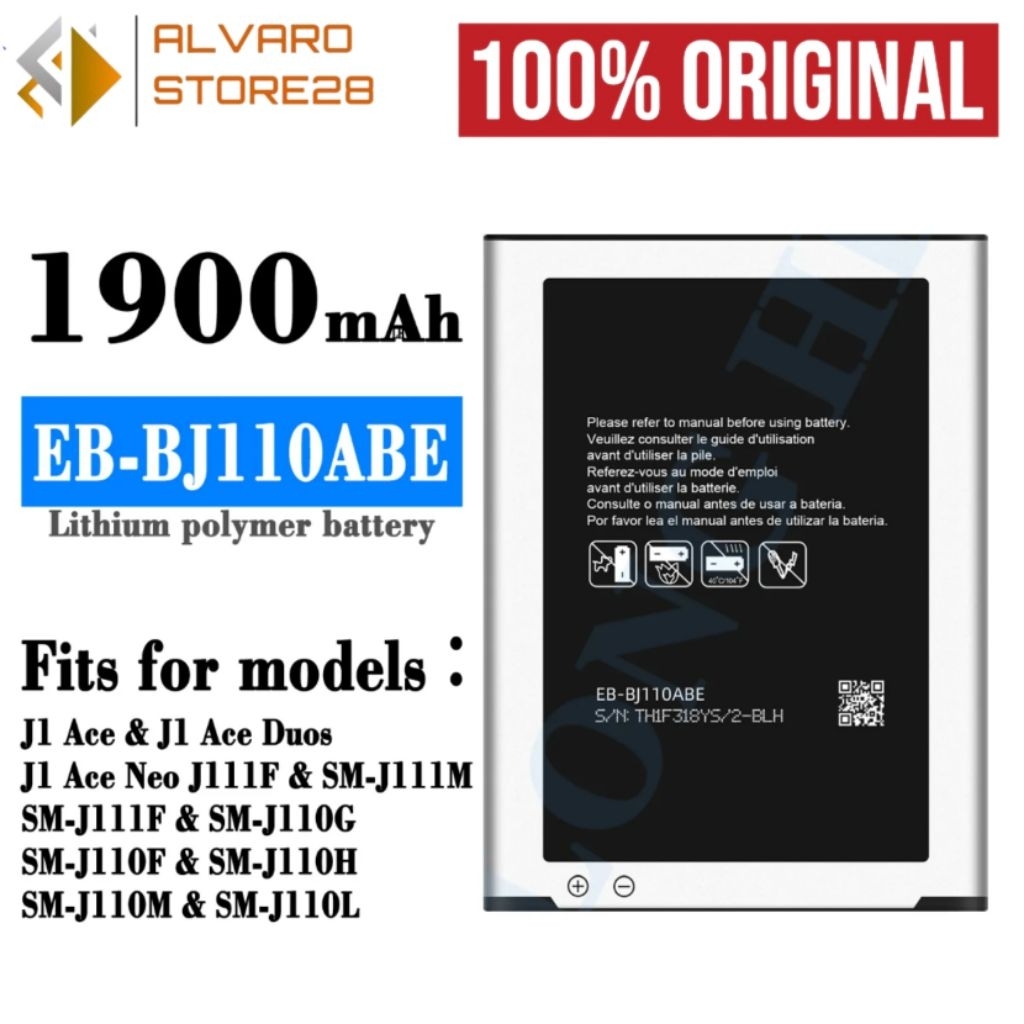 Baterai Samsung J1 Ace J110 EB-BJ110ABE EB-BJ110CBE Battery Batrai Batrei Batre