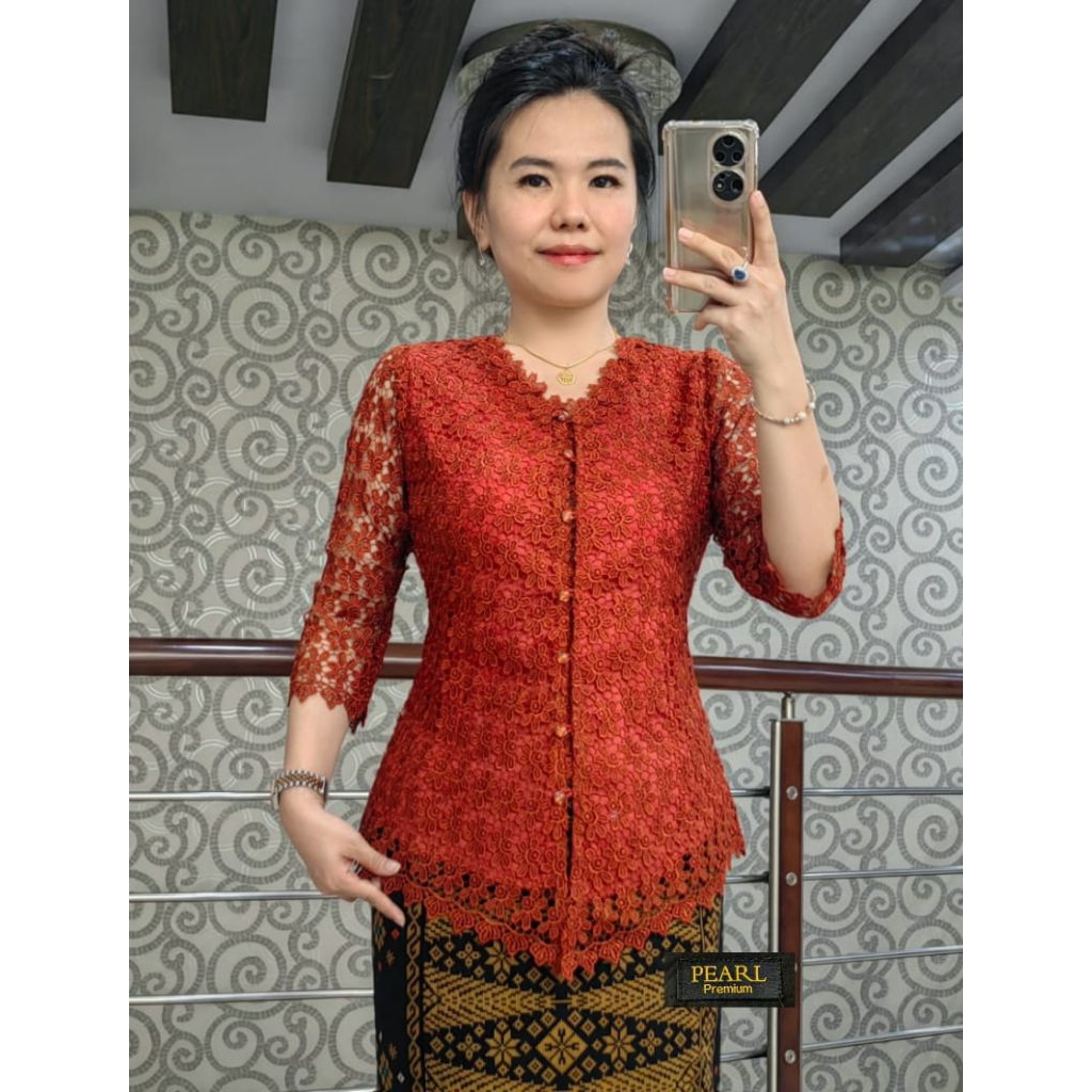 Blouse semi renda atasan korea