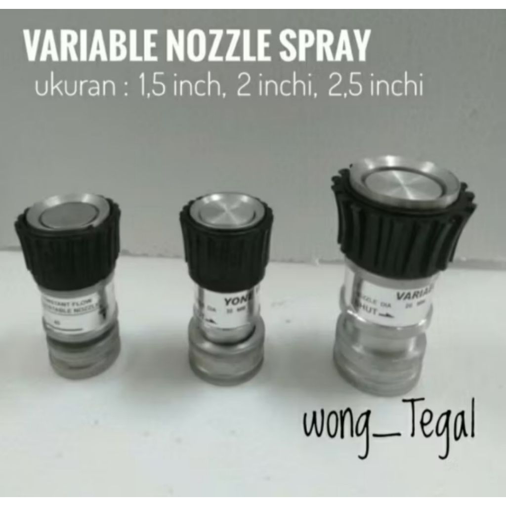 Variable Nozzle Spray pemadam 1,5 inch, 2 inch, 2,5 inch