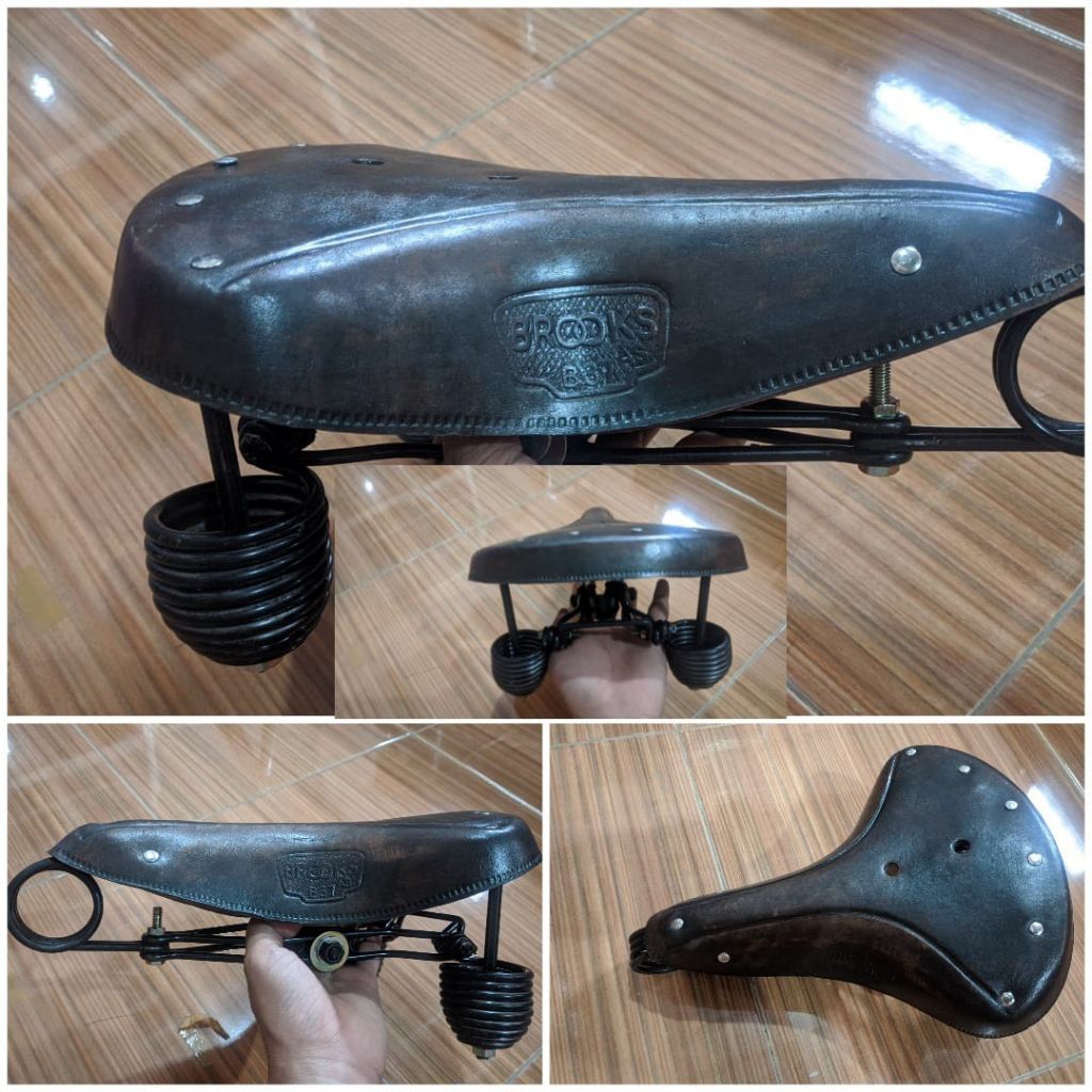 Sadel Sedel Ontel Kulit Asli Sadel Sepeda Ontel Kulit