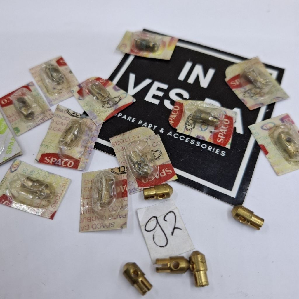 Spuyer bensin main jet size 92 spaco untuk karburator vespa
