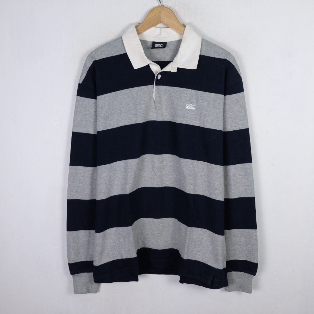 KAOS VINTAGE CANTERBURY LONG SLEEVE RUGBY POLO SHIRT LS33 SIZE L ORIGINAL PRELOVED