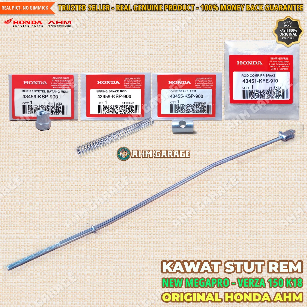 Kawat Stut Rem Belakang Verza 150 Tiang Rem Belakang CB150 Verza Original Honda AHM Asli Ori HGP Rod