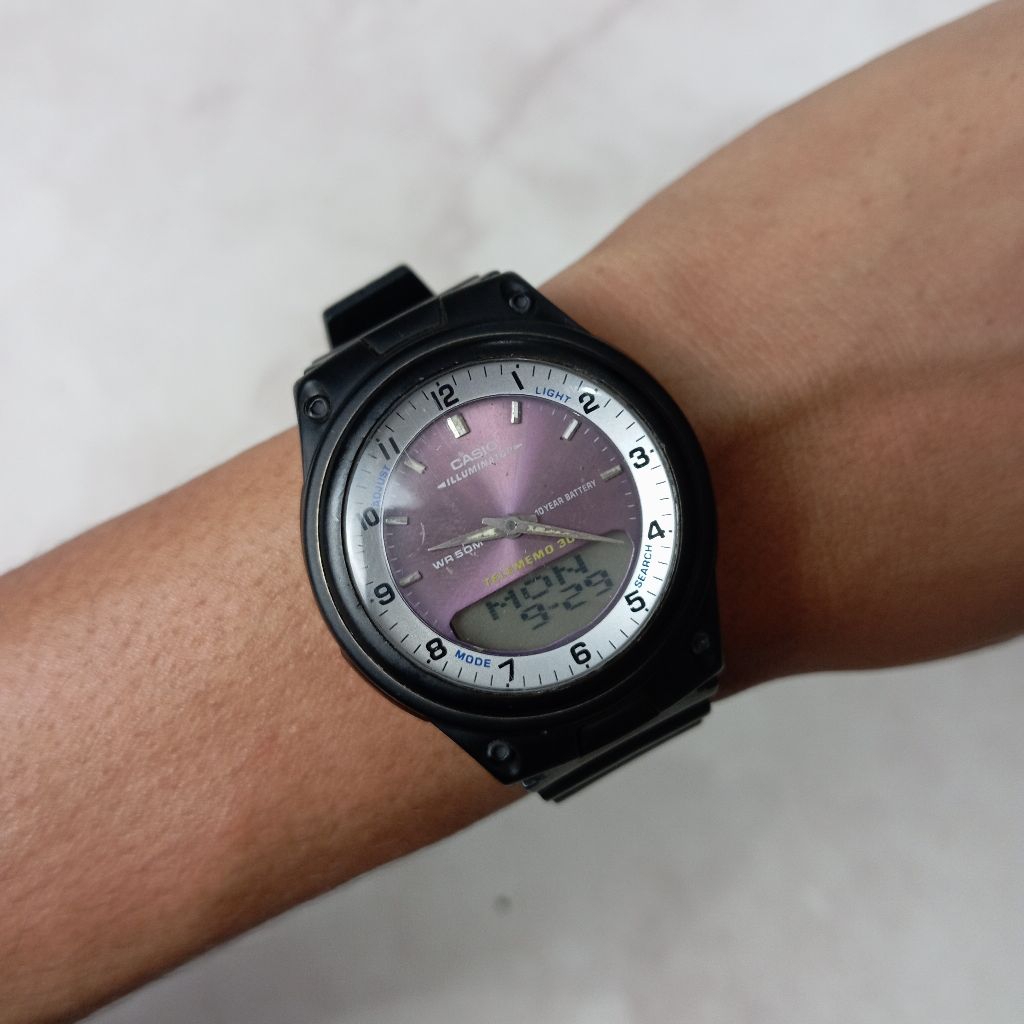 Jam Tangan Casio AW 80 Telememo Andigi Pria Wanita Bekas Second