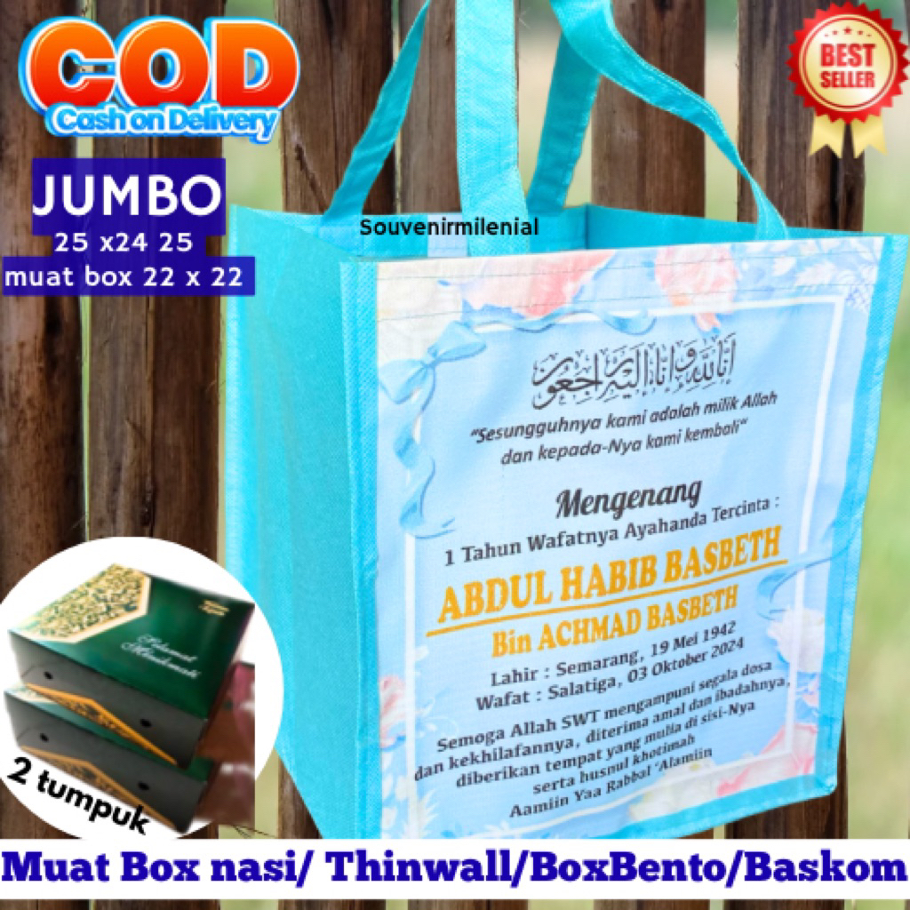 Tas Haul Jumbo Tas kematian Tas Tahlil 40 Harian Pendak 1000 Hari Tas Tasyakuran Tas Custom Tas Aqiq