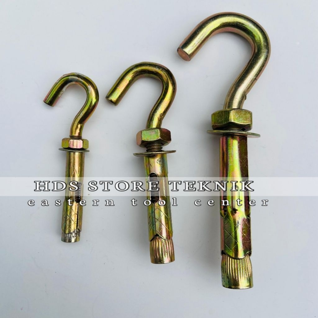 Hook Dynabolt 8 10 12 Mm Baut Gantung Kait Gantungan Hook Bolt