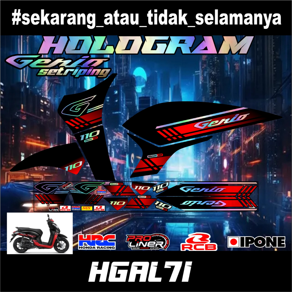 STIKER HOLOGRAM HONDA GENIO(HGAL71)STIKER HOLOGRAM HONDA GENIO 2020