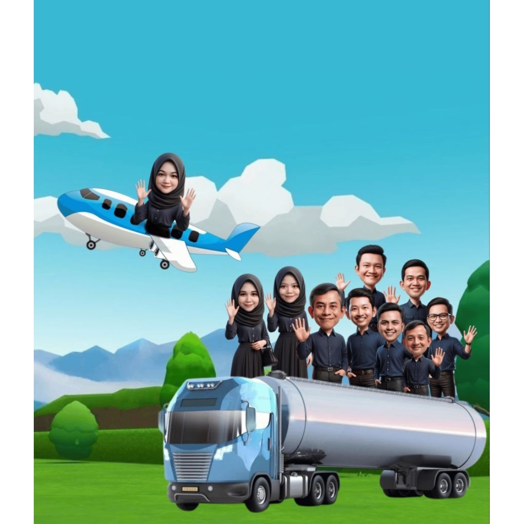 Edit Foto Karikatur Kado Perpisahan