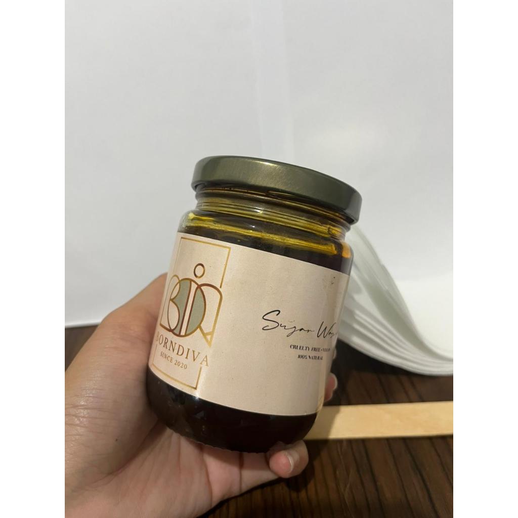 BORNDIVA Cold Wax | Sugar Waxing | Pencabut Bulu | Free Stripwax & Spatula (Preloved)
