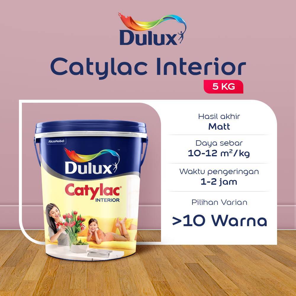 CAT TEMBOK 5KG DULUX CATYLAC INTERIOR 5KG - CAT 32 WARNA MERAH DULUX ORIGINAL