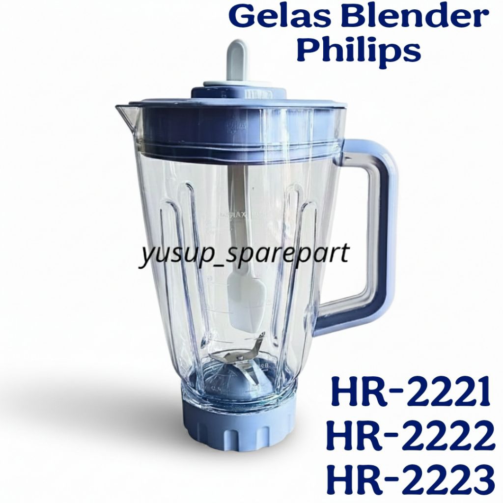 Set Gelas Blender Philips HR 2221-2223 Plastik Mika 1,5L
