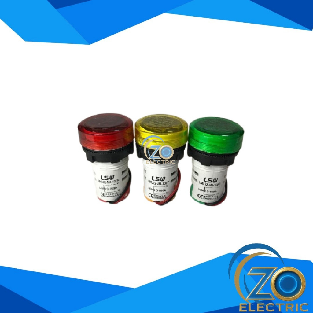 PILOT LAMP AMPERE METER 100A / PILOT LAMP AMPERE METER LED 22mm 1-100A