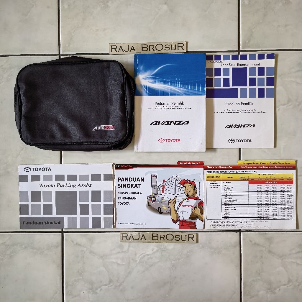 Buku pedoman pemilik Manual Book Toyota Avanza Veloz 2011-2015 Free tas ORI Original 1 Set