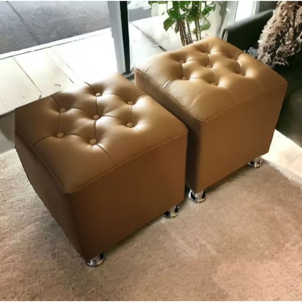 Sofa Kotak/ Sofa Cafe / Sofa Stool Kaki setenlis